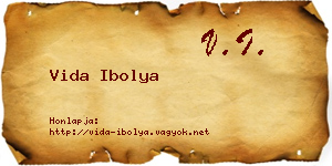 Vida Ibolya névjegykártya