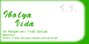 ibolya vida business card